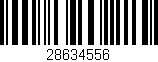 Código de barras (EAN, GTIN, SKU, ISBN): '28634556'