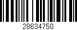 Código de barras (EAN, GTIN, SKU, ISBN): '28634750'
