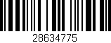 Código de barras (EAN, GTIN, SKU, ISBN): '28634775'