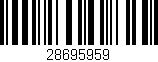 Código de barras (EAN, GTIN, SKU, ISBN): '28695959'