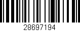 Código de barras (EAN, GTIN, SKU, ISBN): '28697194'