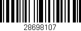 Código de barras (EAN, GTIN, SKU, ISBN): '28698107'