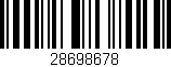 Código de barras (EAN, GTIN, SKU, ISBN): '28698678'