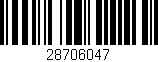 Código de barras (EAN, GTIN, SKU, ISBN): '28706047'