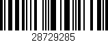Código de barras (EAN, GTIN, SKU, ISBN): '28729285'