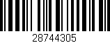 Código de barras (EAN, GTIN, SKU, ISBN): '28744305'