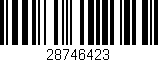 Código de barras (EAN, GTIN, SKU, ISBN): '28746423'