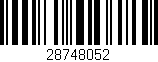 Código de barras (EAN, GTIN, SKU, ISBN): '28748052'