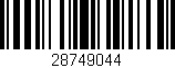 Código de barras (EAN, GTIN, SKU, ISBN): '28749044'