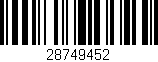Código de barras (EAN, GTIN, SKU, ISBN): '28749452'