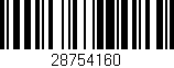 Código de barras (EAN, GTIN, SKU, ISBN): '28754160'