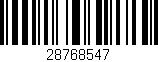Código de barras (EAN, GTIN, SKU, ISBN): '28768547'