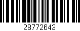 Código de barras (EAN, GTIN, SKU, ISBN): '28772643'