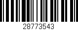 Código de barras (EAN, GTIN, SKU, ISBN): '28773543'