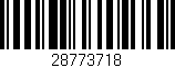 Código de barras (EAN, GTIN, SKU, ISBN): '28773718'