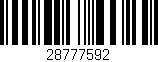 Código de barras (EAN, GTIN, SKU, ISBN): '28777592'