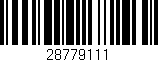 Código de barras (EAN, GTIN, SKU, ISBN): '28779111'