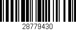 Código de barras (EAN, GTIN, SKU, ISBN): '28779430'