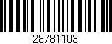 Código de barras (EAN, GTIN, SKU, ISBN): '28781103'
