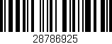 Código de barras (EAN, GTIN, SKU, ISBN): '28786925'