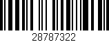 Código de barras (EAN, GTIN, SKU, ISBN): '28787322'