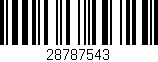 Código de barras (EAN, GTIN, SKU, ISBN): '28787543'