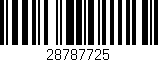 Código de barras (EAN, GTIN, SKU, ISBN): '28787725'
