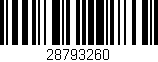 Código de barras (EAN, GTIN, SKU, ISBN): '28793260'