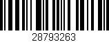 Código de barras (EAN, GTIN, SKU, ISBN): '28793263'