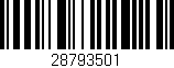 Código de barras (EAN, GTIN, SKU, ISBN): '28793501'
