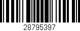 Código de barras (EAN, GTIN, SKU, ISBN): '28795397'