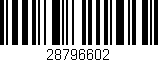 Código de barras (EAN, GTIN, SKU, ISBN): '28796602'
