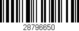 Código de barras (EAN, GTIN, SKU, ISBN): '28796650'