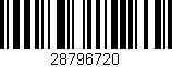 Código de barras (EAN, GTIN, SKU, ISBN): '28796720'