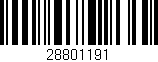 Código de barras (EAN, GTIN, SKU, ISBN): '28801191'