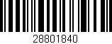 Código de barras (EAN, GTIN, SKU, ISBN): '28801840'
