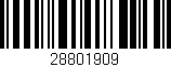 Código de barras (EAN, GTIN, SKU, ISBN): '28801909'