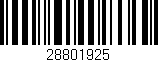 Código de barras (EAN, GTIN, SKU, ISBN): '28801925'