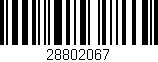 Código de barras (EAN, GTIN, SKU, ISBN): '28802067'