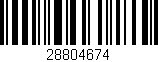 Código de barras (EAN, GTIN, SKU, ISBN): '28804674'