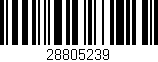 Código de barras (EAN, GTIN, SKU, ISBN): '28805239'