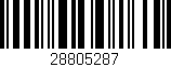 Código de barras (EAN, GTIN, SKU, ISBN): '28805287'