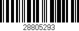 Código de barras (EAN, GTIN, SKU, ISBN): '28805293'