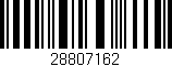 Código de barras (EAN, GTIN, SKU, ISBN): '28807162'