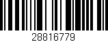 Código de barras (EAN, GTIN, SKU, ISBN): '28816779'