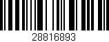 Código de barras (EAN, GTIN, SKU, ISBN): '28816893'