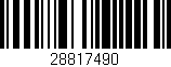 Código de barras (EAN, GTIN, SKU, ISBN): '28817490'