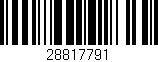 Código de barras (EAN, GTIN, SKU, ISBN): '28817791'