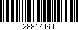 Código de barras (EAN, GTIN, SKU, ISBN): '28817960'