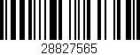 Código de barras (EAN, GTIN, SKU, ISBN): '28827565'